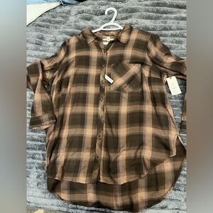 Woman’s plaid shirt